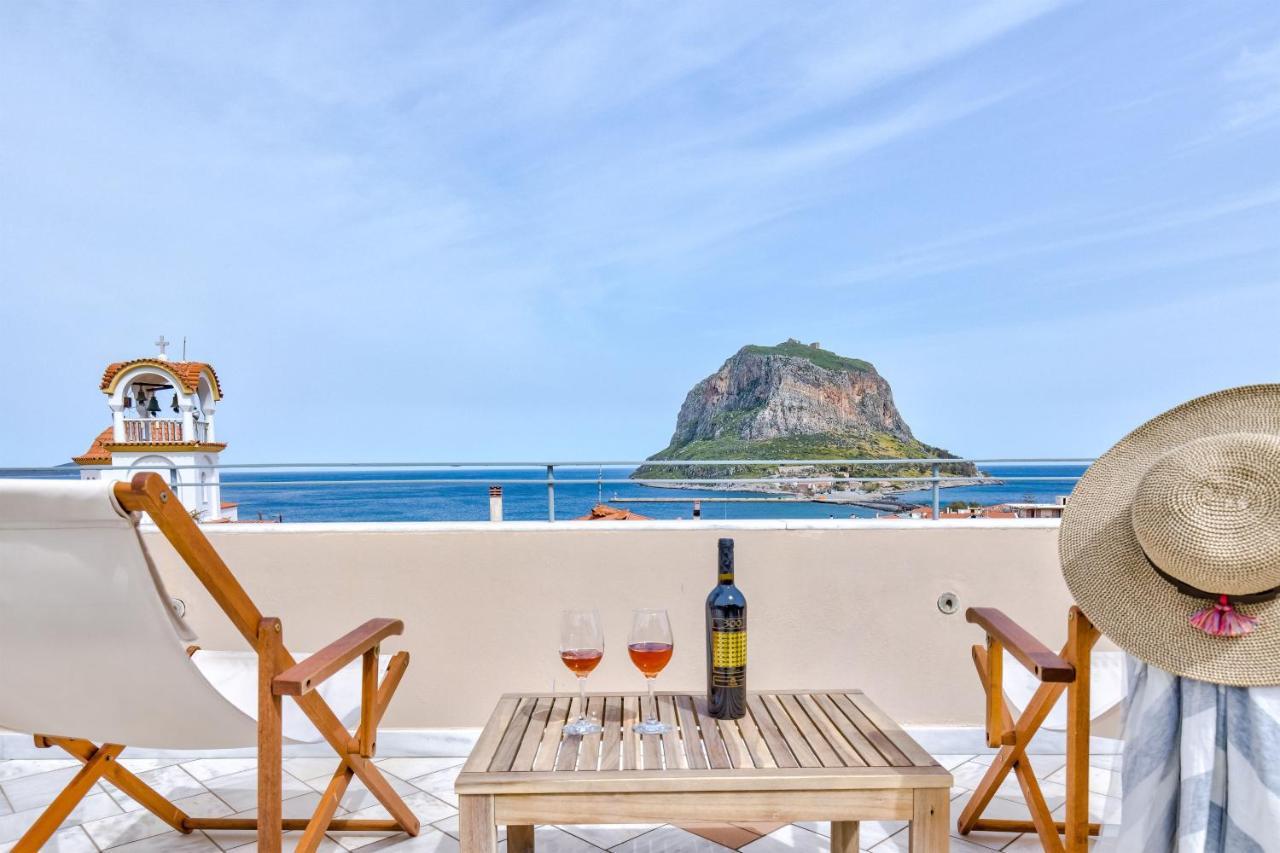 Monemvasia Modern Flat With Panoramic Sea View Zewnętrze zdjęcie