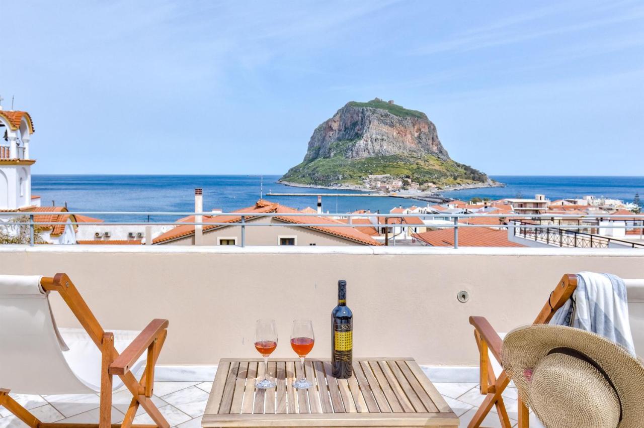 Monemvasia Modern Flat With Panoramic Sea View Zewnętrze zdjęcie