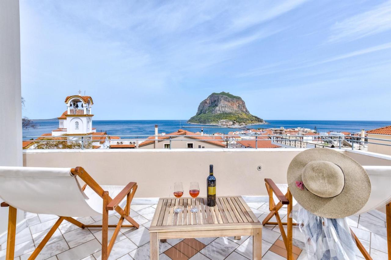 Monemvasia Modern Flat With Panoramic Sea View Zewnętrze zdjęcie