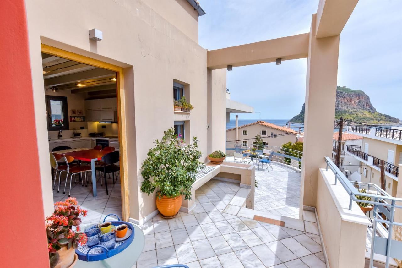 Monemvasia Modern Flat With Panoramic Sea View Zewnętrze zdjęcie