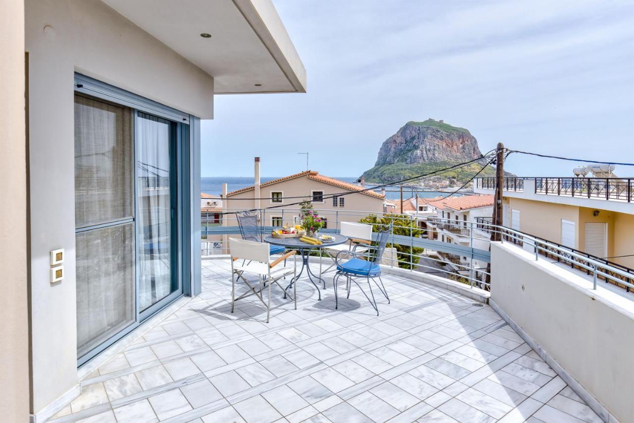Monemvasia Modern Flat With Panoramic Sea View Zewnętrze zdjęcie
